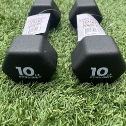 BRAND NEW 10 LB NEOPRENE DUMBBELLS SET