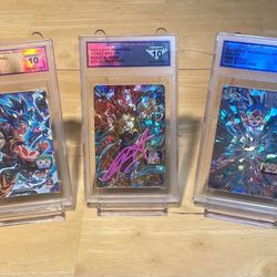 Dragon Ball Heroes 6 Slab Lot - DGS 10 *Gem Mint*
