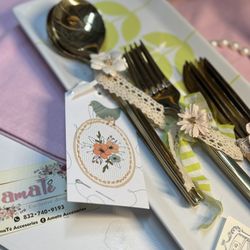 Juego de cubiertos y platos de cerámica Regalo Para Mamá 