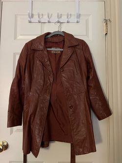 Genuine Leather Trench Coat