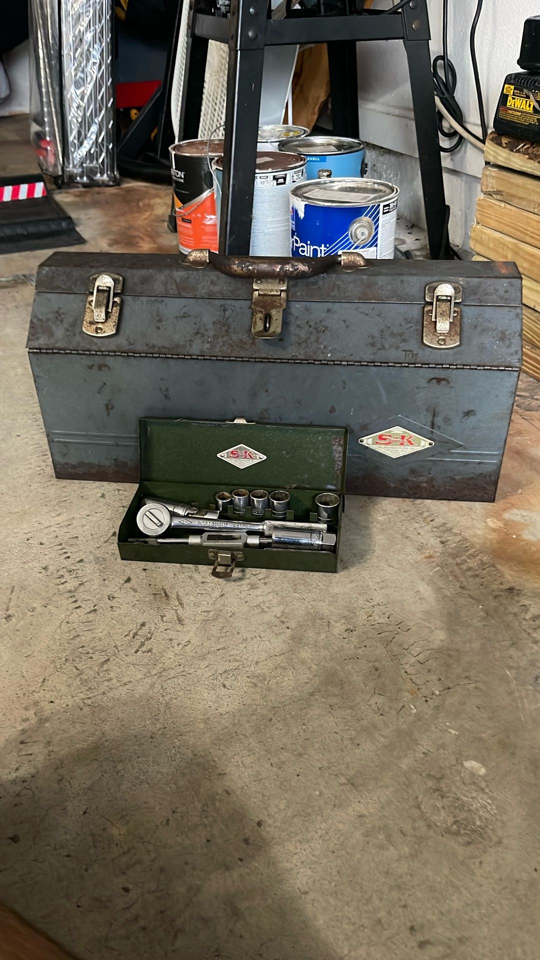 Sk Tool Box And Socket Set