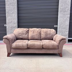 Cute Tan Couch. Delivery Available.