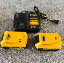 NEW Dewalt compatible 20v batteries and charger.