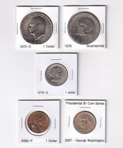 U.S. Dollar Coins Eisenhower to Presidential Series — Set of 5 Coins