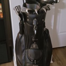 Golf Clubs XXIO10 Right-Handed REGULAR Flex Graphite Set 10 Pieces, Fourteen SW, Rife Putter, Bennington Organizer Cart Bag MINT CONDITION