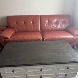 2 Sofa Lover Seat & Coffee Table & Dresser Drawer 