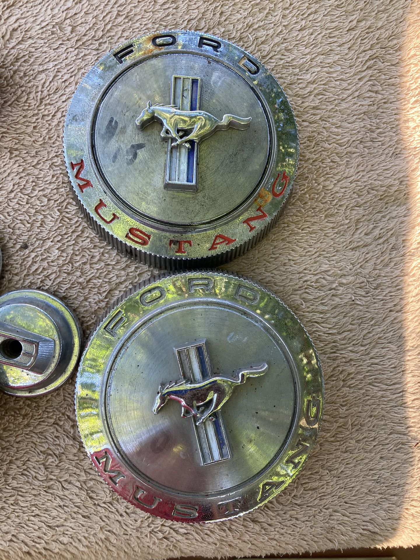 1960’s mustang Chrome Emblem Pieces.