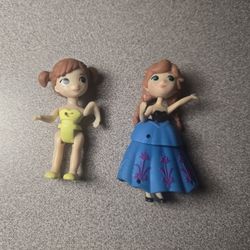 Disney Frozen Little Kingdom Princess Anna 3-Inch Figures Lot