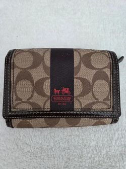 Coach Heritage Signature Stripe Wallet