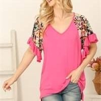 Fucsia & Multicolor Top