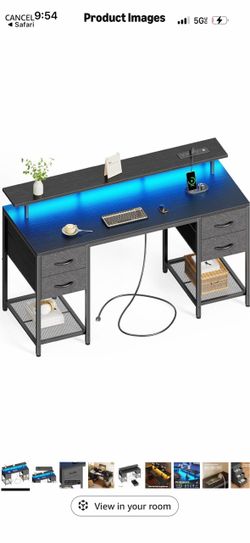 Computer Desk with LED Lights brand new
