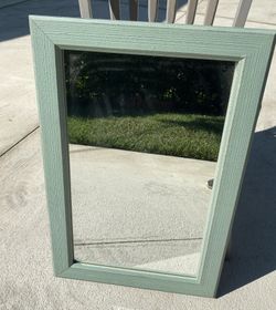 Wall Mirror with Aqua border