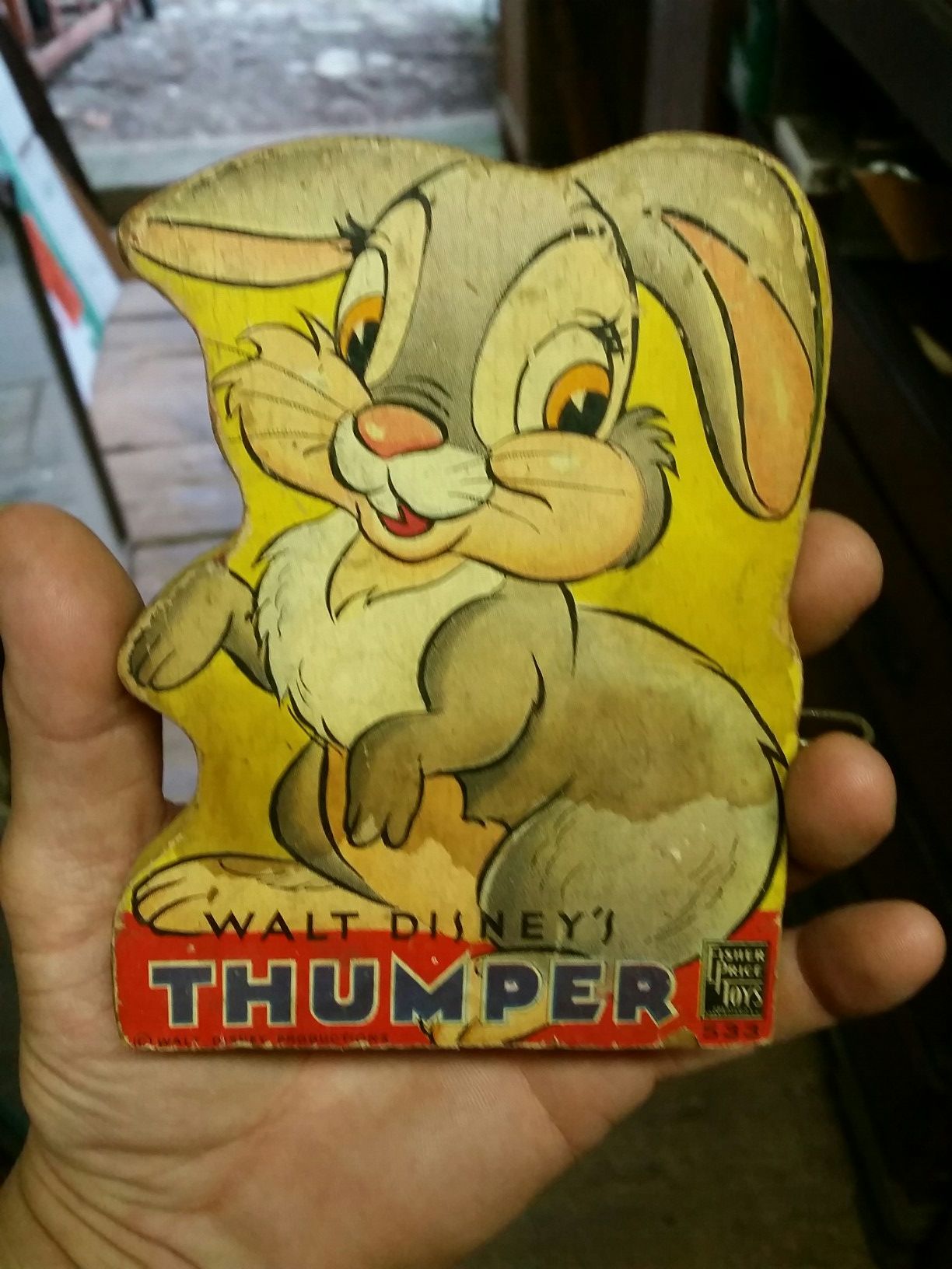 Vintage Fisher-Price Thumper from Bambi Walt Disney toy