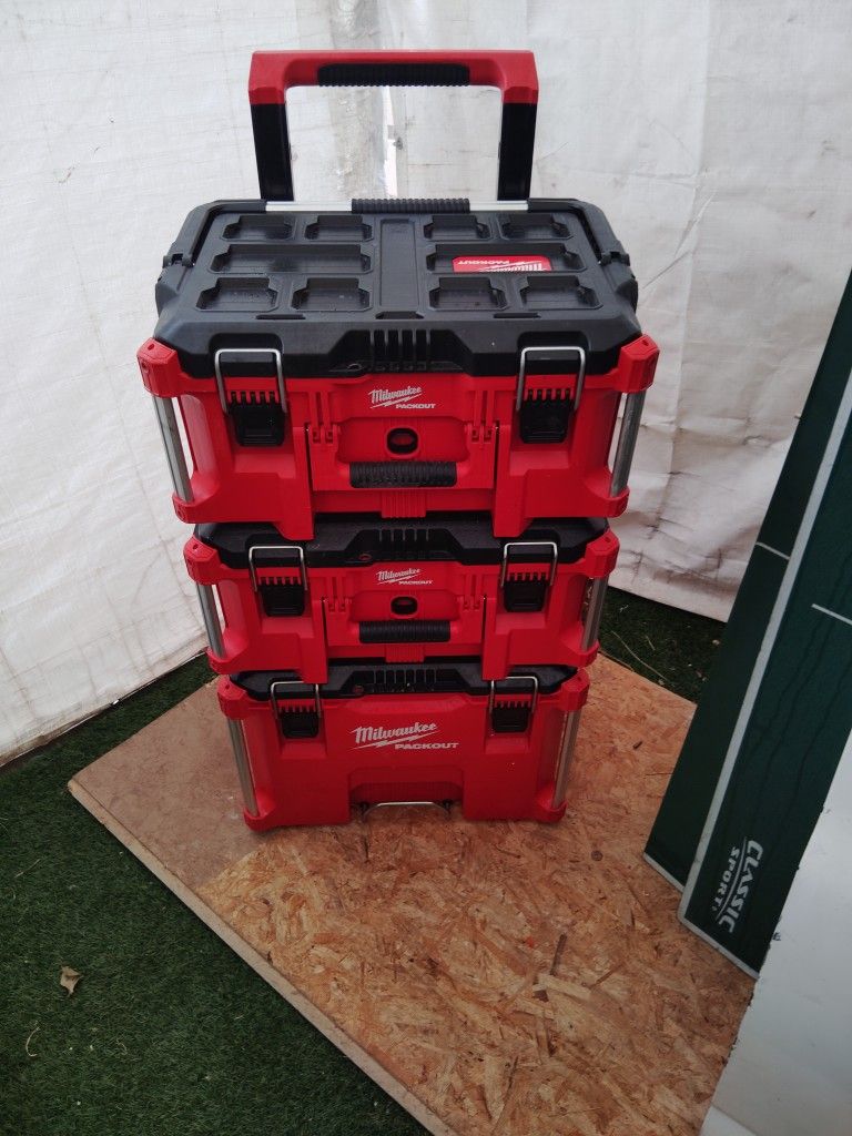 Milwaukee Boxes 3 Pcs Semi Nuevas