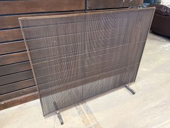 Bronze Freestanding Wire Fireplace Screen