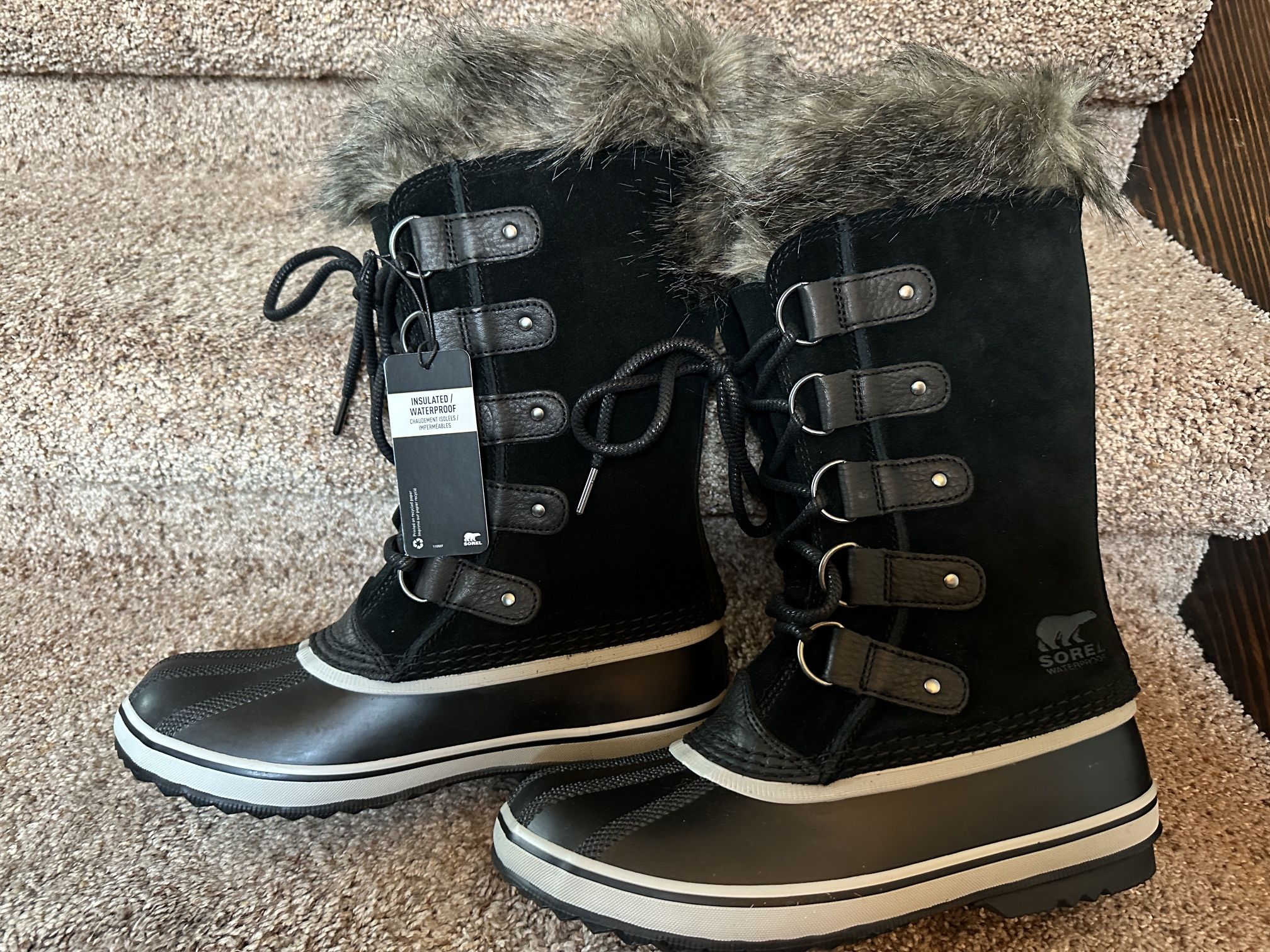 Women’s SOREL - Joan of Arc - Black Snow boots 8.5