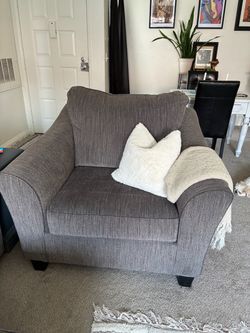 Oversized Gray Fabric Accent Chair from Ashley’s