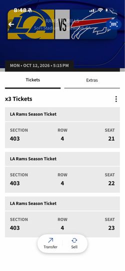 Los Angeles, Rams Tickets