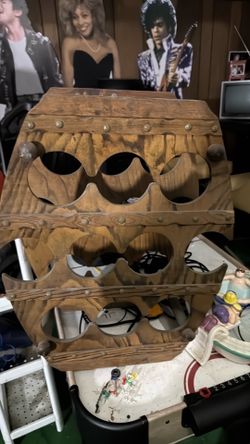 Vintage wine rack for man cave