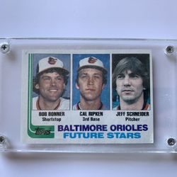 Baltimore Orioles Future Stars [Bob Bonner, Cal Ripken, Jeff Schneider] Topps Rookie Card