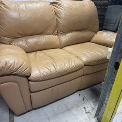 Reclining Leather Loveseat 