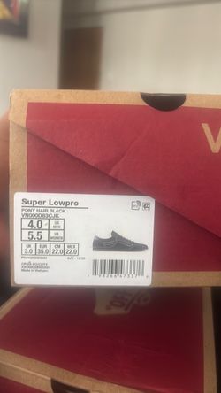 Vans Super Lowpro Pony Hair Black Sneakers