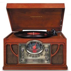 Crosley Stereo 3 Speed  Turntable With  Radio And CD 