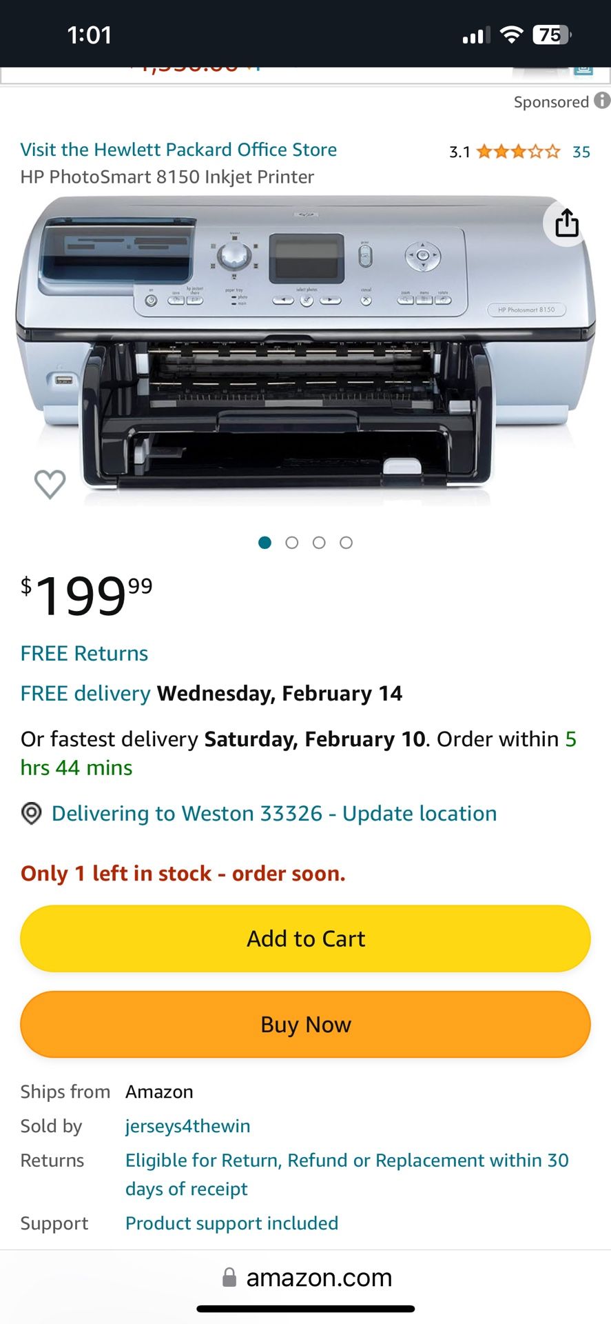 HP PhotoSmart 8150 Printer (SEE DESCRIPTION)