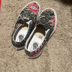 Halloween Vans Slip Ons Size 11 Used