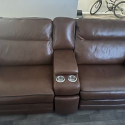Leather Couch Recliner 