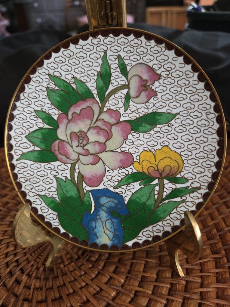 Vtg. Miniature Japanese Cloisonne Plate