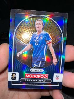 Abby Wambach 2026 Panini Prizm Monopoly FIFA World Cup #99 BLUE FOIL 01/15