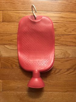 Vintage Red Rubber Hot or Cold Water Bottle Heating Pad Bottle with Stopper