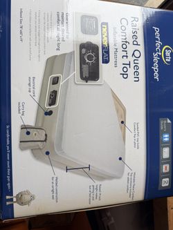 Serta Raised Queen Comfort Top Air Mattress – NeverFlat Pump – Like New – $150