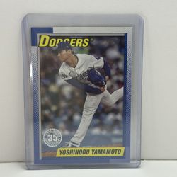 YOSHINOBU YAMAMOTO Dodgers Baseball Card