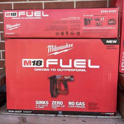 Milwaukee 16 gauge straight finish nailer kit