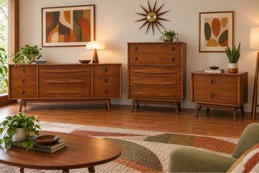 🌿 Vintage Mid-Century Modern Ward Manufacturing Bedroom Set