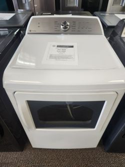 Profile 7.4 cu. ft. Smart Electric Dryer in White with Sanitize Cycle and Sensor Dry, ENERGY STAR