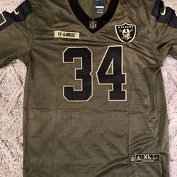 NEW Bo Jackson  Las Vegas Raiders Stitched Jersey Mens XL Salute To Service