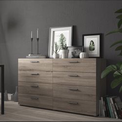 8 Drawer Double Dresser in Truffle