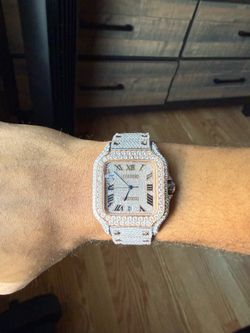 VVS1 Moissanite Rose Gold Two-Tone  Watch