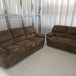 Brown Reclining Couch 