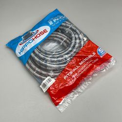 New Pair Set of 2 HippoHose Stainless Steel Braided Washing Machine Hoses laundry house home