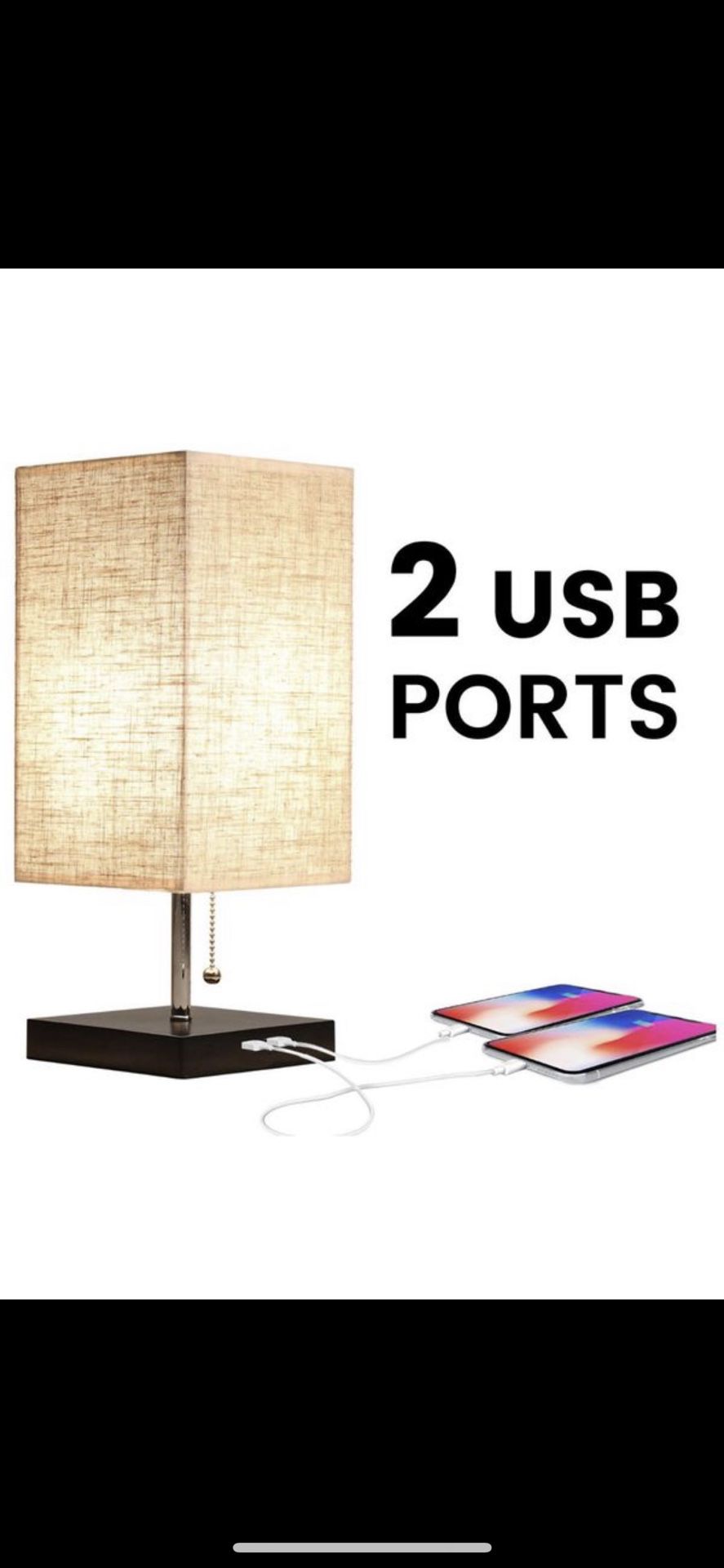 Dual USB Table Lamp