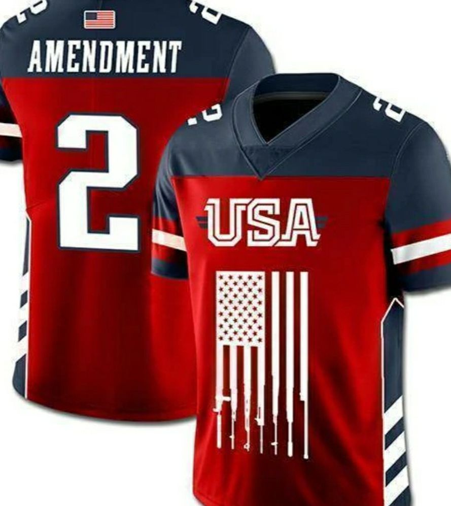 USA 2nd Amendment Football Jersey v2