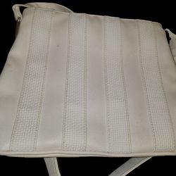 JG Hook White Leather Souldee Bag Purse