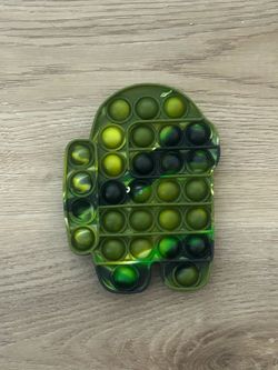 Among Us Pop It Fidget Toy Green Black