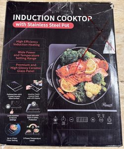 Rosewill 1800W Portable Induction Cooktop with Stainless Steel Pot - AA08-010