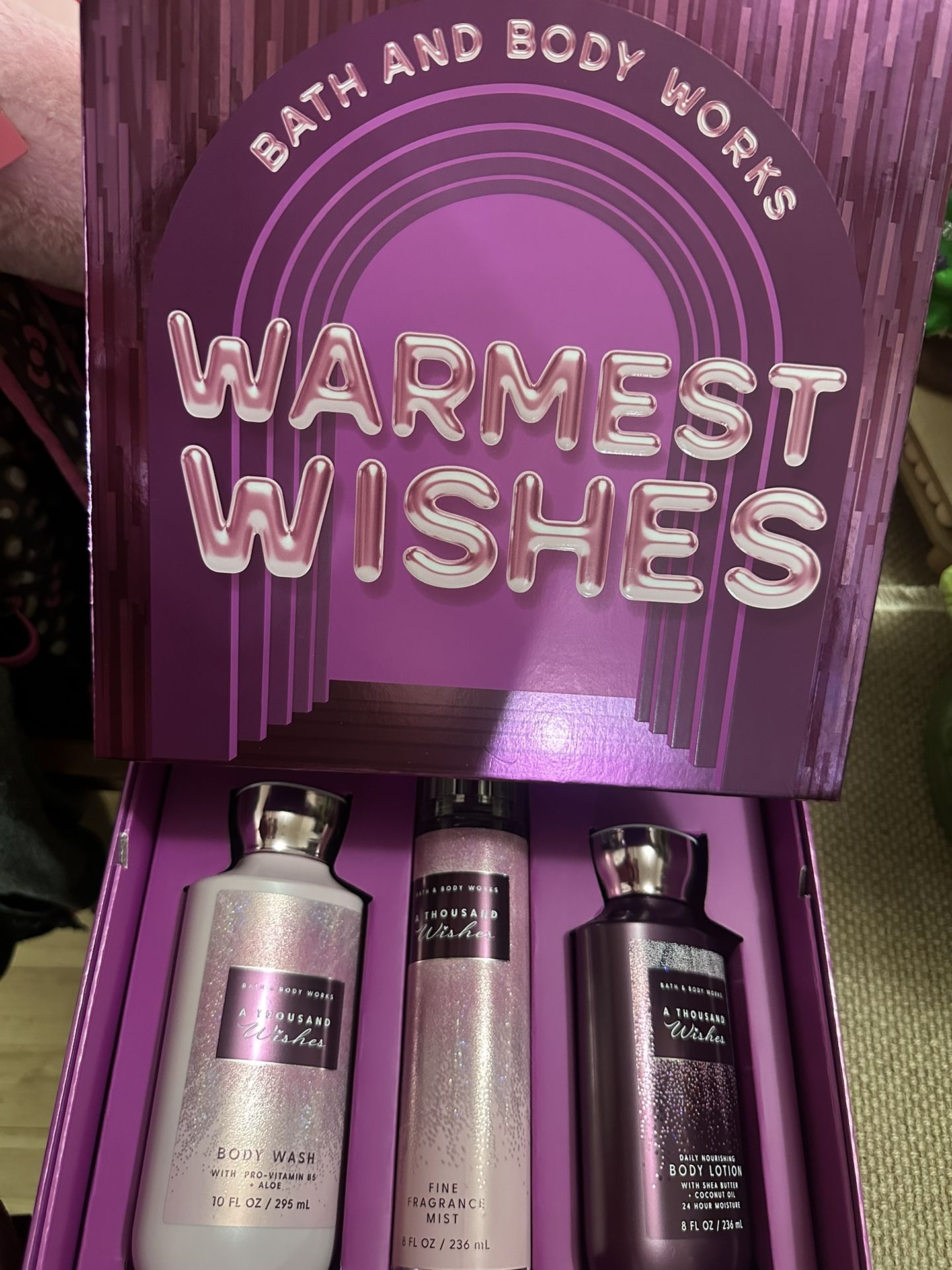 Bath & Body Works Thousand Wishes Set Lotions & Fragrance