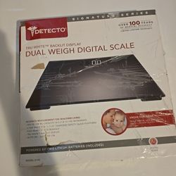 Detecto D186 Dual Weight Digital Body Bathroom Scale, Gray, Up to 400 lb.